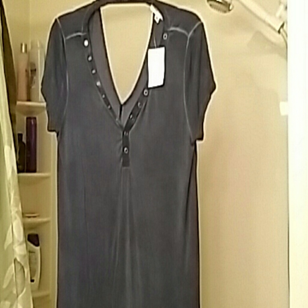 Shirt gray  n blue tones NWT